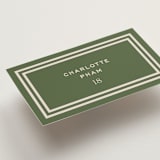 "Racquet" - Place Cards in Fern by Megan Davis - Detail