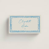 "Mediterraneo" - Place Cards in Ocean by Pati Cascino - Front with Free Guest Printing