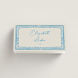 "Mediterraneo" - Place Cards in Ocean by Pati Cascino - Folded with Free Guest Printing