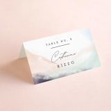"One Path" - Place Cards in Beach by Pixel and Hank - Folded with Free Guest Printing