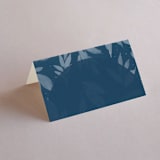 "Linen" - Place Cards in Midnight by Ashley Rosenbaum - Blank front