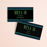 "Embroidery" - Place Cards in Noche by Jackie Crawford - Front with Free Guest Printing