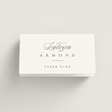 "Crawford" - Place Cards in Ivory by Amy Kross - Folded with Free Guest Printing