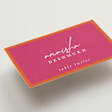 "Varna" - Place Cards in Fuchsia by Pati Cascino - Detail