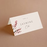 "Blossoms of Love" - Place Cards in Champagne by frau brandt - Folded with Free Guest Printing