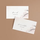 "Cherry Blossoms" - Place Cards in Cherry Blossom by Stephanie Hawkes - Front with Free Guest Printing