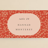 "Japanese Fabric" - Place Cards in Persimmon by Becky Nimoy - Detail