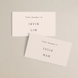 "Ink Blossoms" - Place Cards in Red Tone by Ani Somi - Front with Free Guest Printing