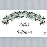 "Wall Flower" - Place Cards in Greenery by Jennifer Postorino - Detail