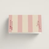 "Thompson" - Place Cards in Rose by Jennifer Lew - Blank Front