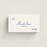 "Positano" - Place Cards in Cerulean by Tamara Hilje - Front