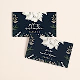 "Peonies & Berries" - Place Cards in Winter White by Susan Moyal - Front with Free Guest Printing
