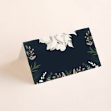 "Peonies & Berries" - Place Cards in Winter White by Susan Moyal - Blank front