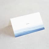 "Watercolour Stripe" - Place Cards in Azure by Bethan - Blank front