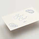 "I found my pearl" - Place Cards in Oyster Blue by Cotton and Bow - Detail