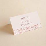 "Terracotta" - Place Cards in Rust by Kanika Mathur - Folded with Free Guest Printing