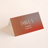 "Retro Grid" - Place Cards in Sunset by Simona Camp - Folded with Free Guest Printing