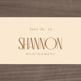 "Classic Touch" - Place Cards in Rust by April Astudillo - Detail