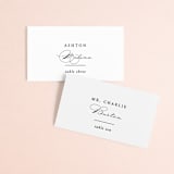 "Together With You" - Place Cards in Noir by Kimberly FitzSimons - Front with Free Guest Printing