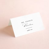 "Together With You" - Place Cards in Noir by Kimberly FitzSimons - Folded with Free Guest Printing