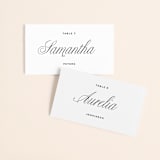 "Stacked Script" - Place Cards in Classic by Olivia Kanaley Inman - Front with Free Guest Printing