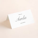 "Stacked Script" - Place Cards in Classic by Olivia Kanaley Inman - Folded with Free Guest Printing