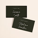 "delicate seal" - Place Cards in Olive by Lindsay Stetson Thompson - Front with Free Guest Printing