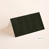 "delicate seal" - Place Cards in Olive by Lindsay Stetson Thompson - Folded Back of Card