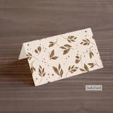 "Painterly Florals" - Place Cards in Scarlet by Vivian Yiwing - Folded Back of Card