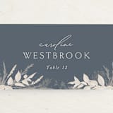 "Winter White Botanicals" - Place Cards in Slate by Erin Deegan - Detail