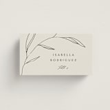 "Waldorf" - Place Cards in Taupe by Kelly Schmidt - Front with Free Guest Printing