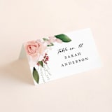 "Blossom" - Place Cards in Blush by Susan Moyal - Folded with Free Guest Printing