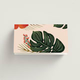 "Tropical Oasis" - Place Cards in Coral by Joanna Griffin - Folded Back of Card