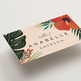 "Tropical Oasis" - Place Cards in Coral by Joanna Griffin - Detail