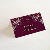 "Henna" - Place Cards in Mixed Berry by fatfatin - Folded with Free Guest Printing