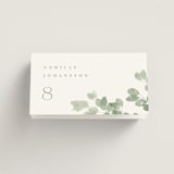 "Vining" - Place Cards in Eucalyptus by Kristie Kern - Folded with Free Guest Printing
