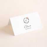 "Garlands" - Place Cards in Lavender by Lori Wemple - Folded with Free Guest Printing