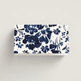"brushstrokes in bloom" - Place Cards in Indigo by Angela Marzuki - Folded Back of Card