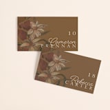 "Fall Garden Bouquet" - Place Cards in Rust by Grace Kreinbrink - Front with Free Guest Printing
