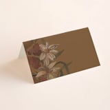 "Fall Garden Bouquet" - Place Cards in Rust by Grace Kreinbrink - Blank front