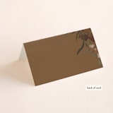 "Fall Garden Bouquet" - Place Cards in Rust by Grace Kreinbrink - Folded Back of Card