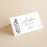 "Flourish" - Place Cards in Bluemoon by Jen Owens - Folded with Free Guest Printing