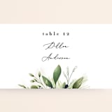 "Greenery Banner" - Place Cards in Navy by Susan Moyal - Detail