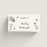 "Inky" - Place Cards in Forest by Cass Loh - Folded with Free Guest Printing