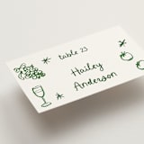 "Inky" - Place Cards in Forest by Cass Loh - Detail