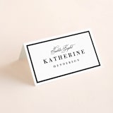 "At Last" - Place Cards in Onyx by Lauren Chism - Folded with Free Guest Printing