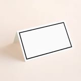 "At Last" - Place Cards in Onyx by Lauren Chism - Blank front