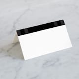 "Wedding Plaid" - Place Cards in Obsidian by Jill Means - Blank front