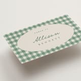 "Gingham" - Place Cards in Meadow by Kelly Watkins - Detail