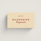 "Modern Simplicity" - Place Cards in Butter by Creo Study - Front